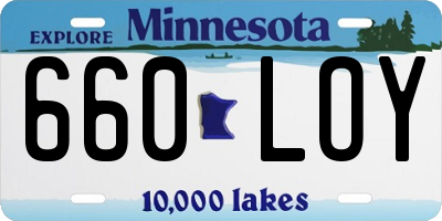 MN license plate 660LOY