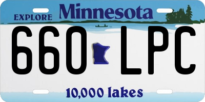 MN license plate 660LPC