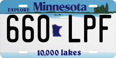 MN license plate 660LPF