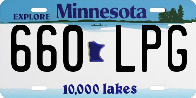 MN license plate 660LPG