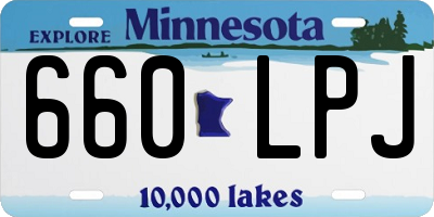 MN license plate 660LPJ