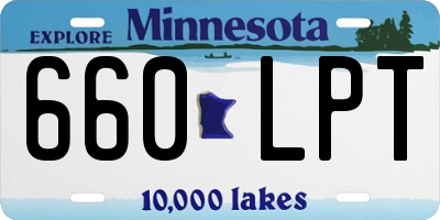 MN license plate 660LPT