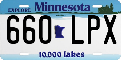 MN license plate 660LPX