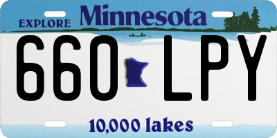 MN license plate 660LPY