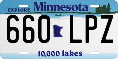 MN license plate 660LPZ