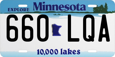 MN license plate 660LQA