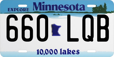 MN license plate 660LQB