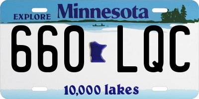 MN license plate 660LQC
