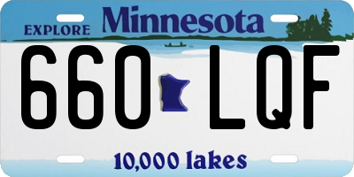 MN license plate 660LQF