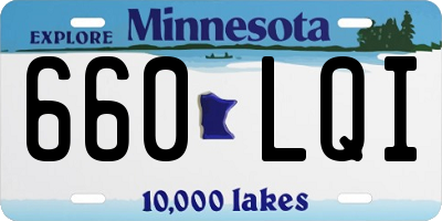 MN license plate 660LQI