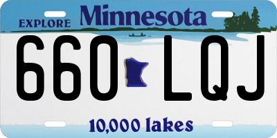 MN license plate 660LQJ