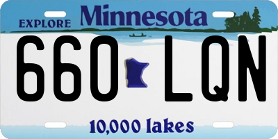 MN license plate 660LQN