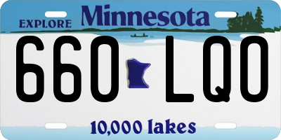 MN license plate 660LQO