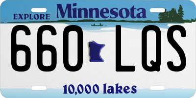 MN license plate 660LQS