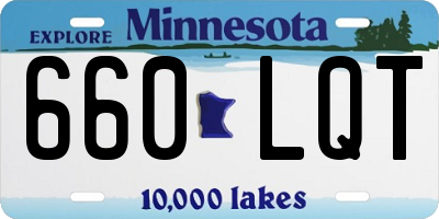 MN license plate 660LQT