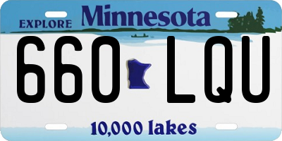 MN license plate 660LQU