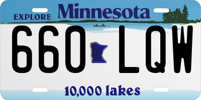 MN license plate 660LQW