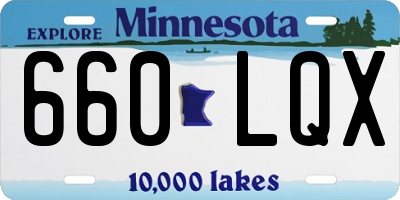 MN license plate 660LQX