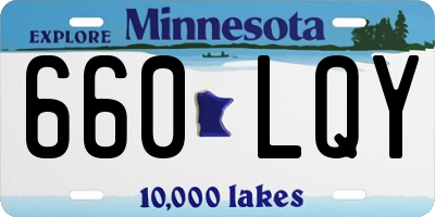 MN license plate 660LQY