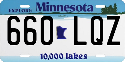 MN license plate 660LQZ