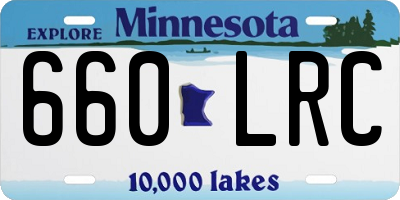 MN license plate 660LRC