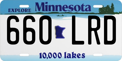 MN license plate 660LRD