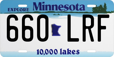 MN license plate 660LRF
