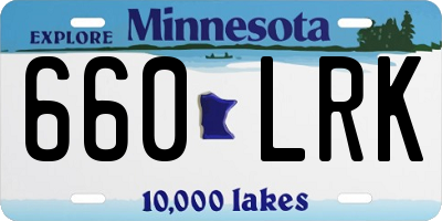 MN license plate 660LRK