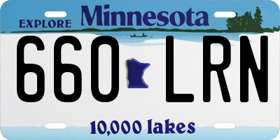 MN license plate 660LRN