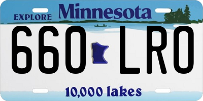 MN license plate 660LRO