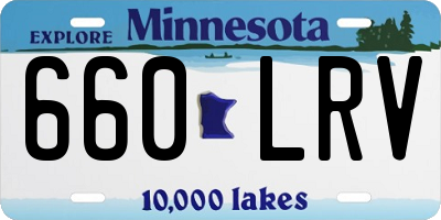 MN license plate 660LRV