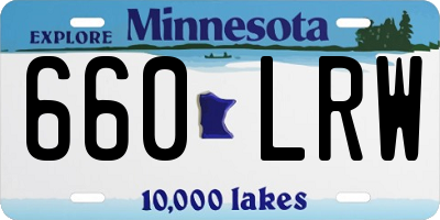 MN license plate 660LRW