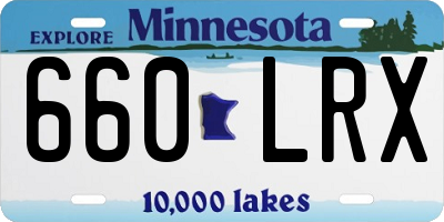 MN license plate 660LRX