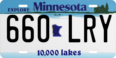 MN license plate 660LRY
