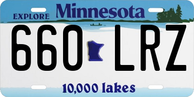 MN license plate 660LRZ
