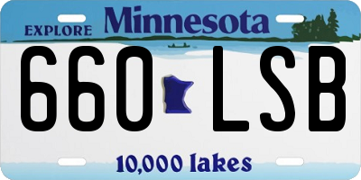 MN license plate 660LSB