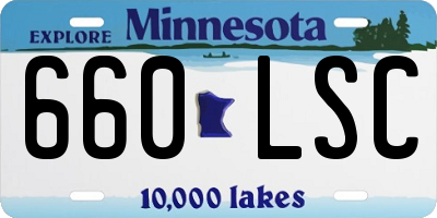 MN license plate 660LSC
