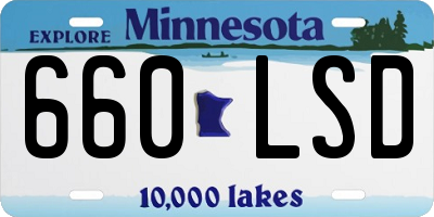 MN license plate 660LSD