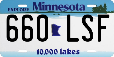 MN license plate 660LSF