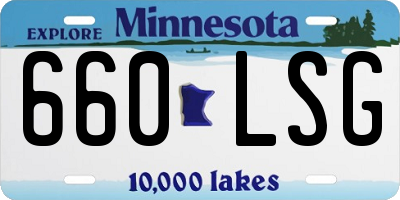 MN license plate 660LSG