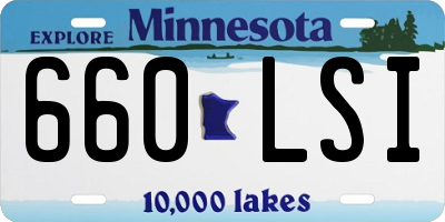 MN license plate 660LSI