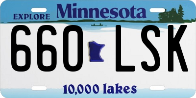 MN license plate 660LSK