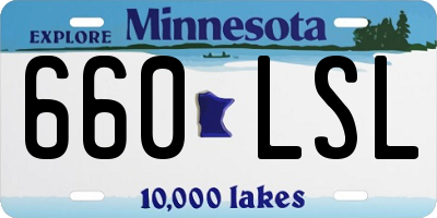 MN license plate 660LSL