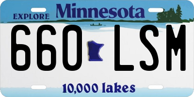 MN license plate 660LSM