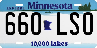 MN license plate 660LSO