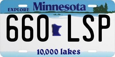 MN license plate 660LSP