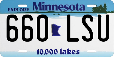 MN license plate 660LSU