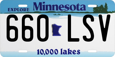 MN license plate 660LSV