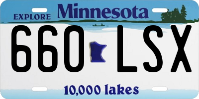 MN license plate 660LSX