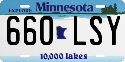 MN license plate 660LSY